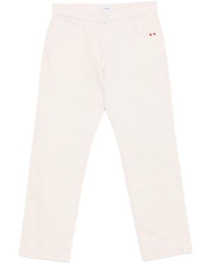 AMISH Tricolour Stitching Jeans - White