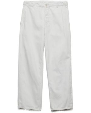 Prada Regular Bleached Denim Jeans - White