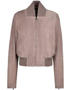 Tod's Pashmy Suede Leather Bomber Jacket - Brown