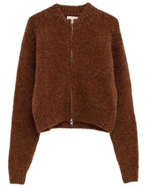Paloma Wool Hasta Luego Zipped Cardigan - Brown