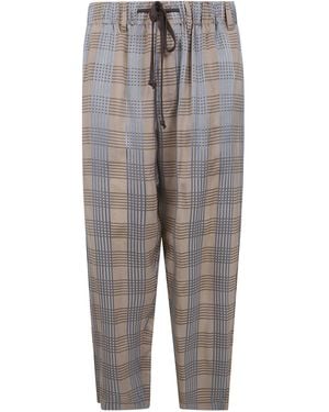 Uma Wang Drawstring Casual Trousers - Grey