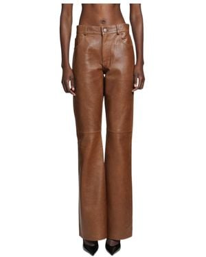 Haikure Casual Pants With Belt Loops - Brown