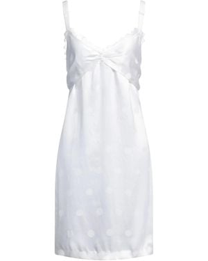 Burberry Deep V Neckline Dress - White