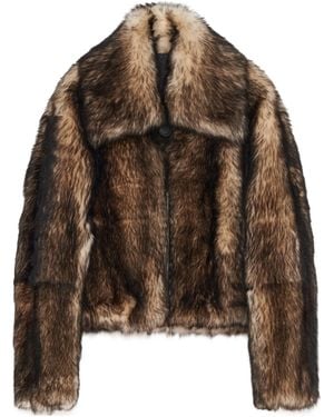 Jil Sander Lapel Fur - Brown