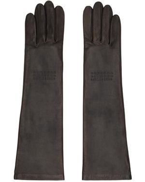 MM6 by Maison Margiela Mid-Length Gloves - Black