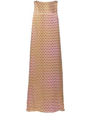Dries Van Noten Polka-Dot Silk Gown - Natural