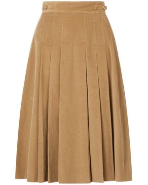 Gabriela Hearst Corduroy Cotton Maxi Skirt - Natural