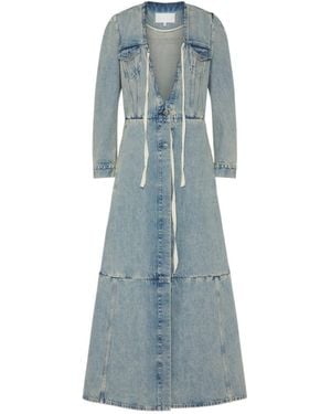 Maison Margiela Denim Maxi Coat - Blue