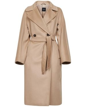 Weekend by Maxmara Belted Midi Coat - Natural