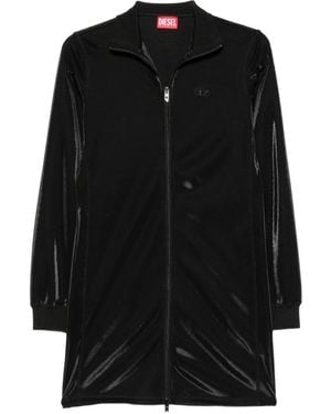 DIESEL D-Rosy Zip-Up Mini Dress - Black