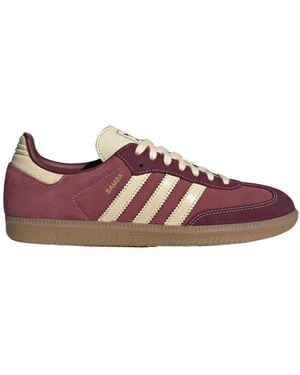 adidas Originals Samba Leather Trainers - Brown