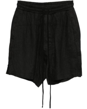 Thom Krom Drawstring Elastic-Waist Shorts - Black
