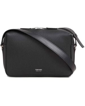 Tom Ford Logo Stamp Shoulder Bag - Black