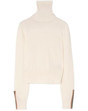 Burberry Wool Rollneck Sweater - White