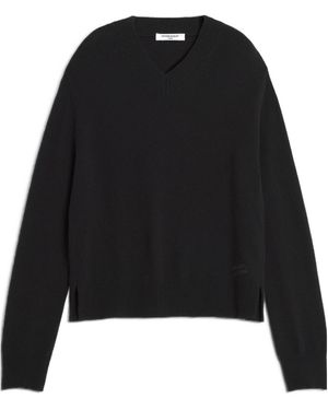 Maison Kitsuné Maison Kitsuné Comfort V-Neck Jumper - Black
