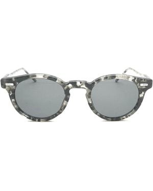 Thom Browne Eyewear Round Frame Sunglasses - White