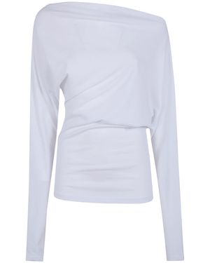Ann Demeulemeester Drop Shoulder Top - Blue