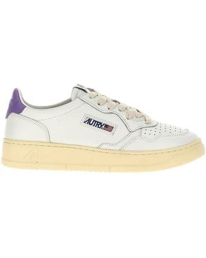 Autry Medalist Lace-Up Sneakers - White