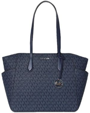 Michael Kors Branded Charm Shoulder Bag - Blue