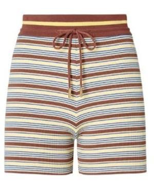 Fendi Striped Knit Shorts - Multicolour