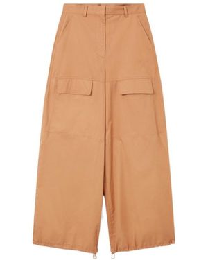 Stella McCartney Wide-Leg Cargo Trousers - Natural