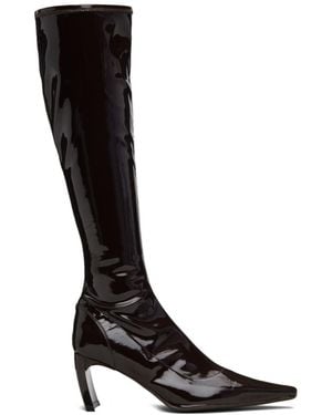 KNWLS Serpent Stretch Pointed-Toe Tall Boots - Black