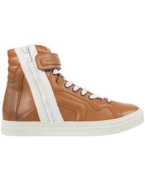 Pierre Hardy Logo High-Top Casual Trainers - Brown