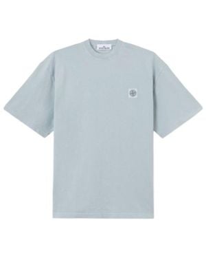 Stone Island Regular-Fit T-Shirt With Compass Patch - Blue