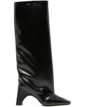 Coperni Bridge Square Toe Slip-On Boots - Black