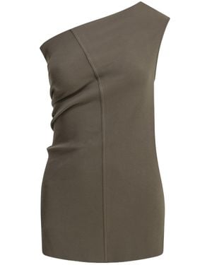Rick Owens 'Athena' One-Shoulder Top - Brown