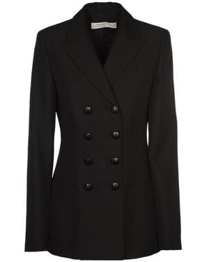 Philosophy Di Lorenzo Serafini Double-Breasted Long-Sleeved Blazer - Black