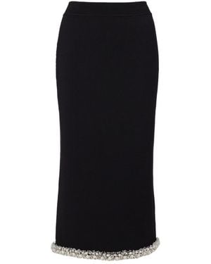 Jonathan Simkhai Idina Embellished Knitted Pencil Skirt - Black