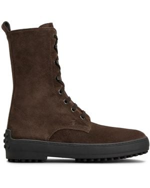 Tod's Lace-Up Chelsea Boots - Brown