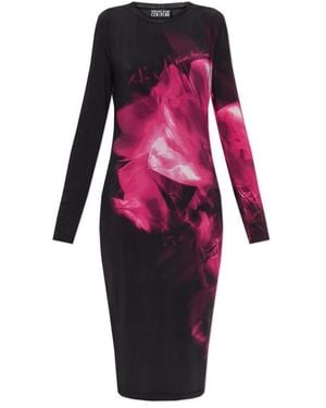 Versace Jeans Couture Couture Patterned Midi Dress - Red