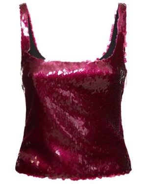16Arlington Hornet Sequin Top - Red
