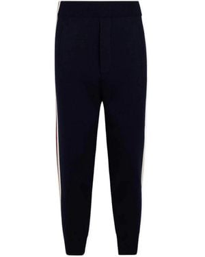 DSquared² Side Stripe Knit Track Trousers - Blue