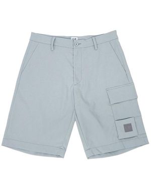 C.P. Company Logo-Patch Bermuda Shorts - Blue