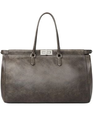 Fendi Peekaboo Tote Bag - Gray