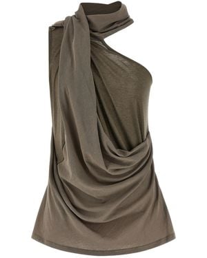 Entire studios Dalters Draped One-Shoulder Top - Green