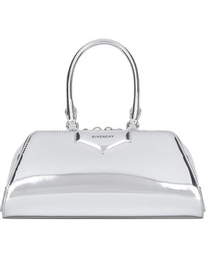 Givenchy Metallic Top Handle Bag - White