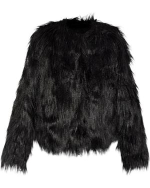 Stand Studio Eilish Faux Fur Jacket - Black