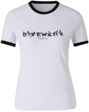 Givenchy Logo Printed Crewneck T-Shirt - White