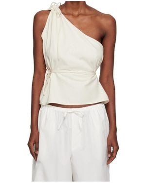 Baserange One Shoulder Strap Top - White