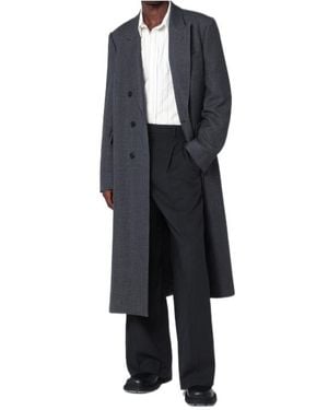 Dries Van Noten Double-Breasted Wool Coat - Black