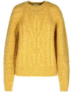 Isabel Marant Crewneck Long-Sleeved Jumper - Yellow