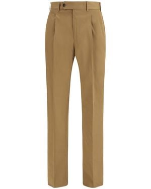 Pt Pantaloni Pt Torino Pleated Tailored Trousers - Natural