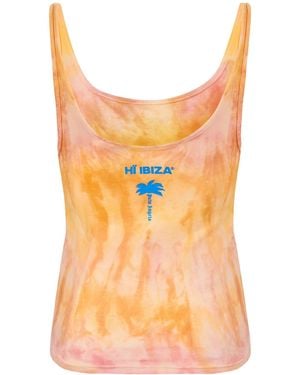 Palm Angels Colourful Tiedye Tank Top - Orange