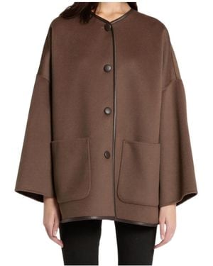 Marella Single-Breasted Coat - Brown