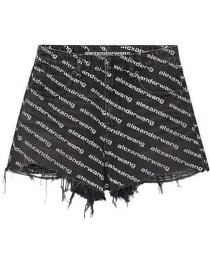 Alexander Wang Bite Logo Shorts - Grey