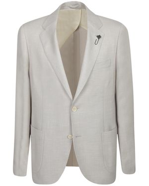 Lardini Single-Breasted Tailored Blazer - Grey